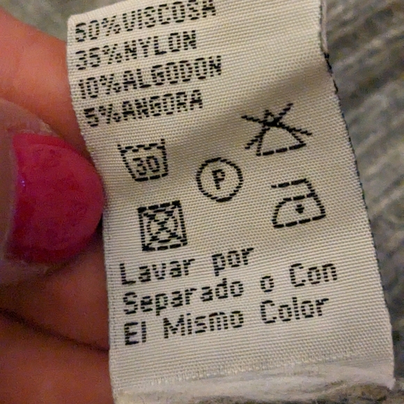 Sybilla Basic Deep V Neck Soft Angora Blend Sweater Women's Medium EUC - Picture 7 of 8